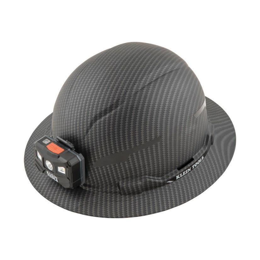 Klein KARBN16-18001 XP250IES Type 1 Short Brim Vented Safety Helmet With Integrated Eyewear System, 6-3/8 in Fits Mini Hat, 8 in Fits Max Hat, HDPE, 6-Point Suspension, ANSI Electrical Class Rating: Class C, ANSI Impact Rating: ANSI Z89.1